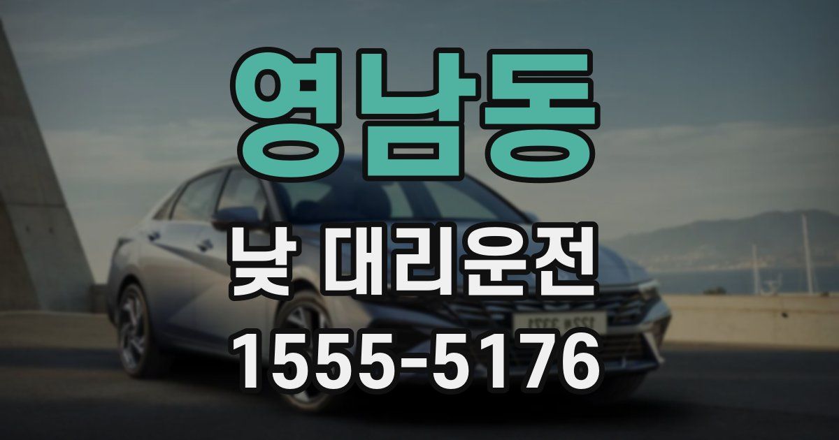 영남동 낮 대리운전