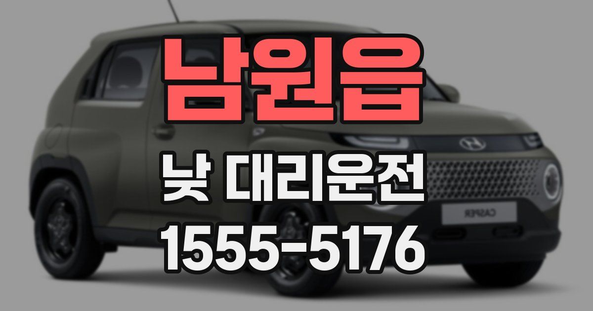 남원읍 낮 대리운전