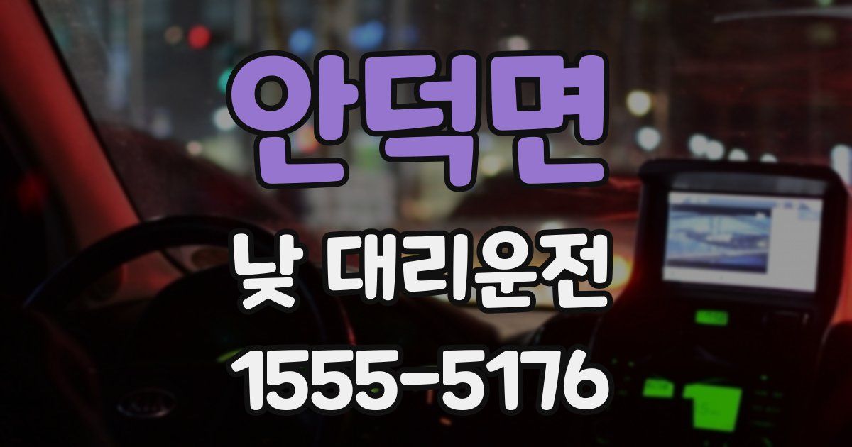 안덕면 낮 대리운전