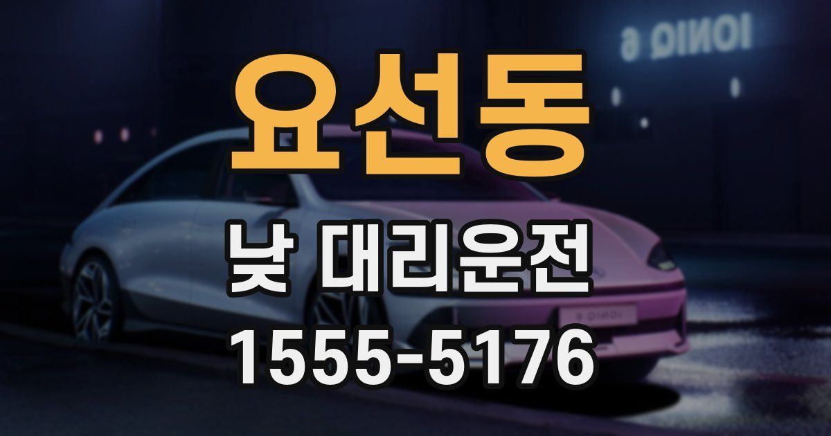 요선동 낮 대리운전