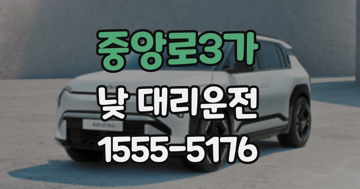 중앙로3가 낮 대리운전