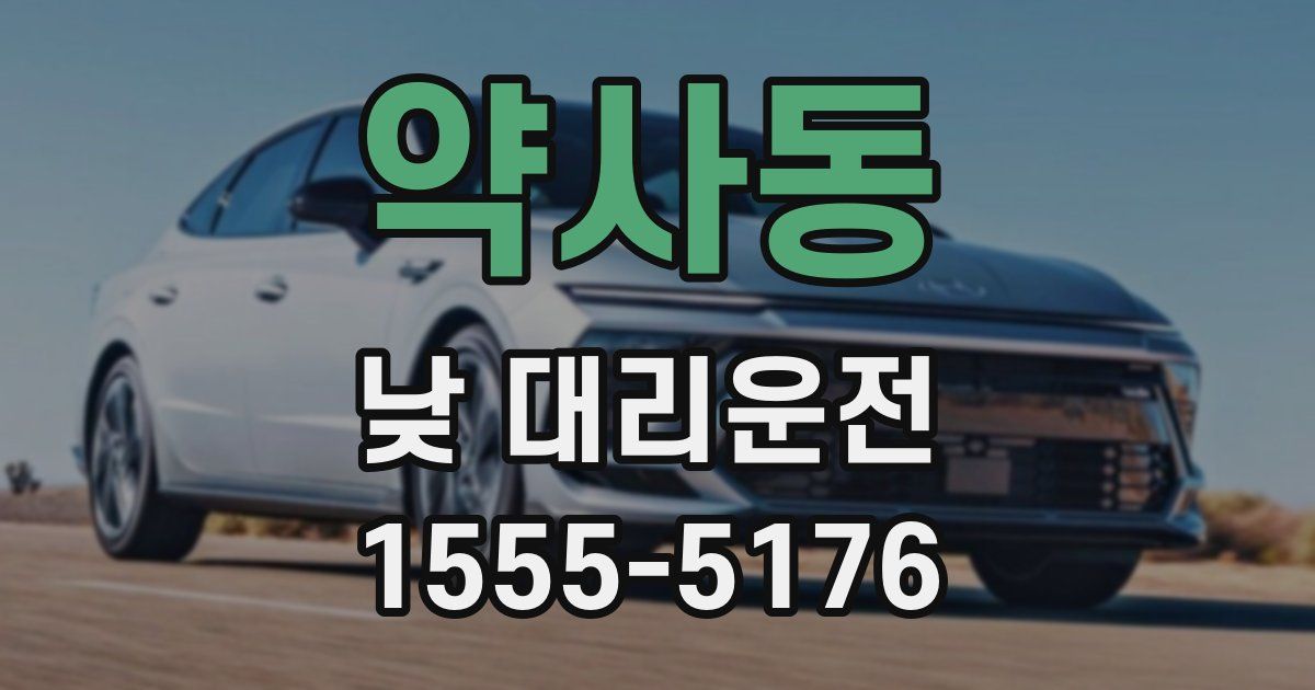 약사동 낮 대리운전