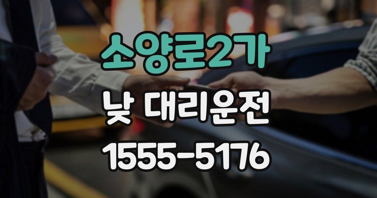 소양로2가 낮 대리운전