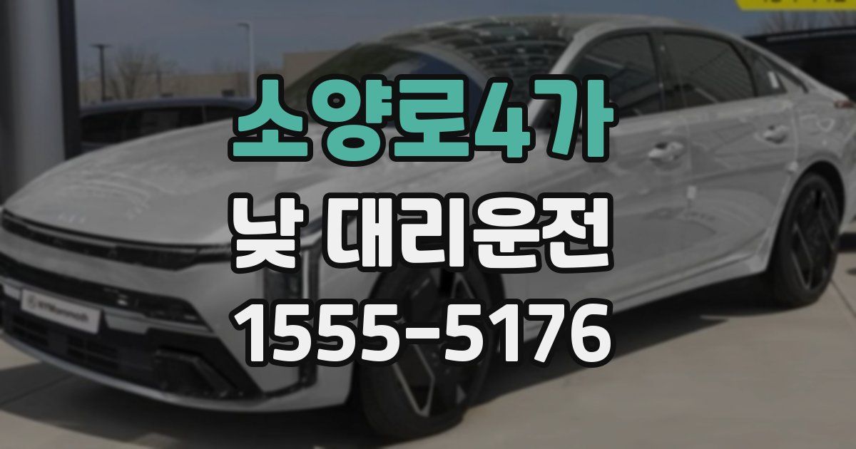 소양로4가 낮 대리운전