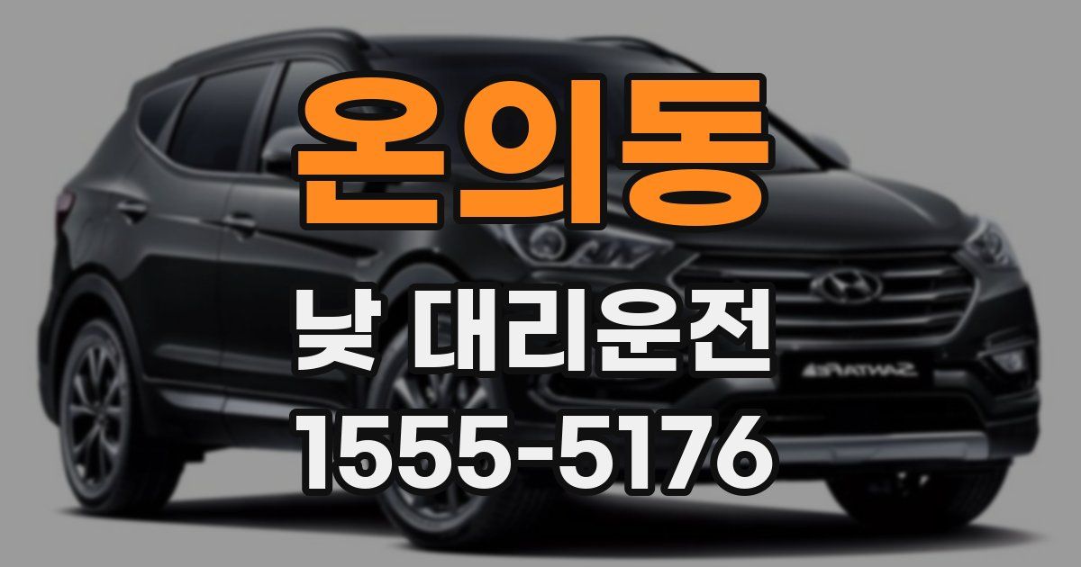 온의동 낮 대리운전