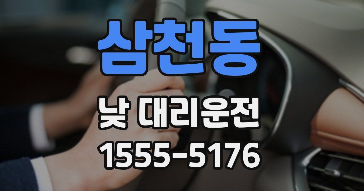 삼천동 낮 대리운전