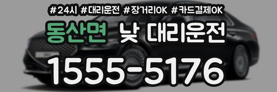 동산면 낮 대리운전