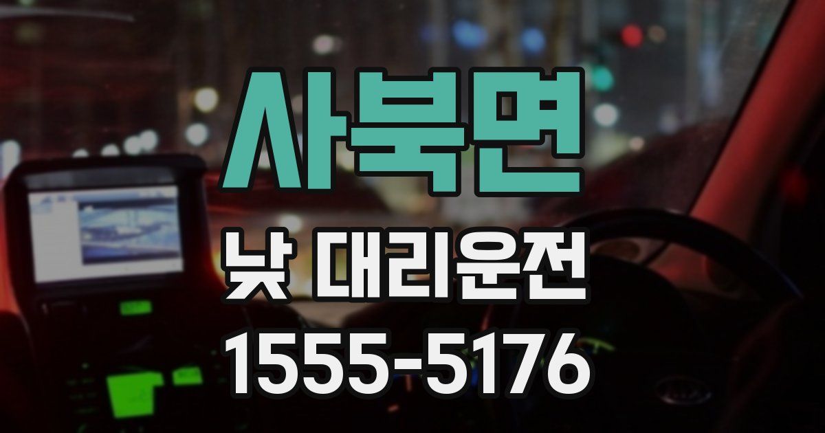 사북면 낮 대리운전