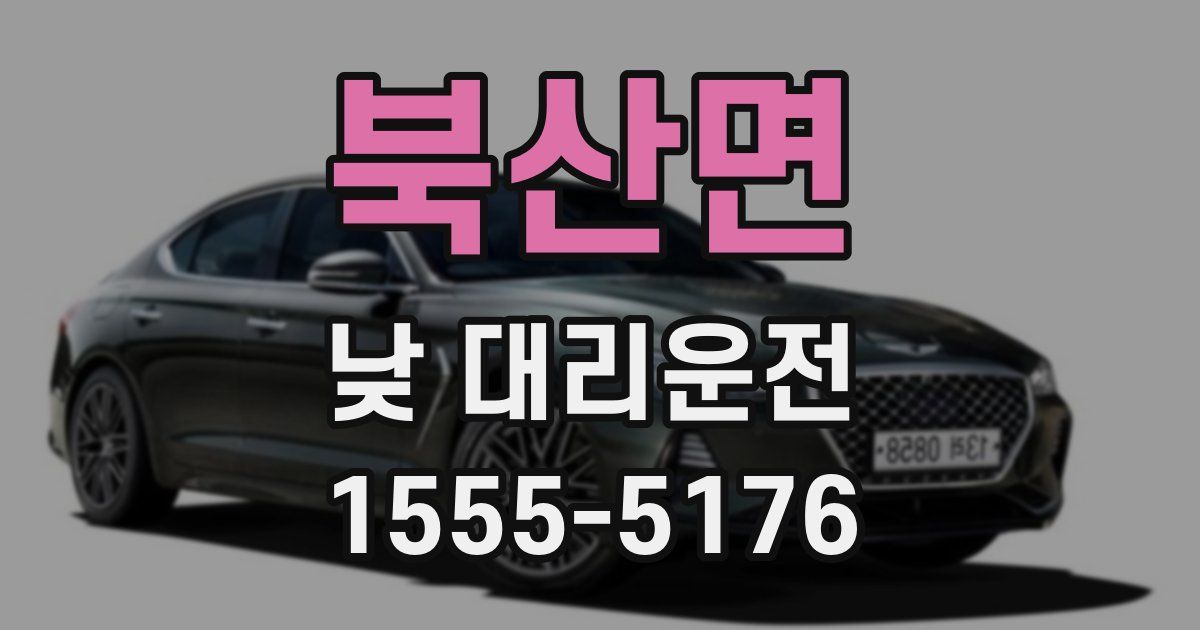 북산면 낮 대리운전