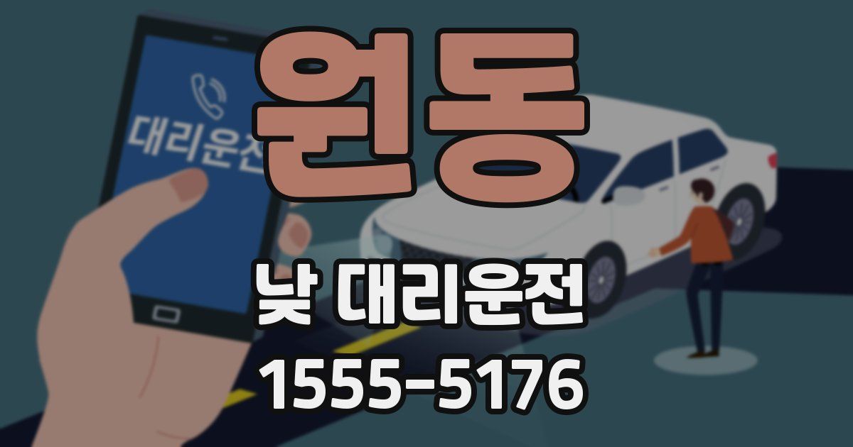 원동 낮 대리운전
