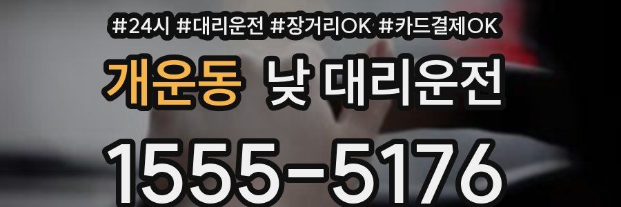 개운동 낮 대리운전