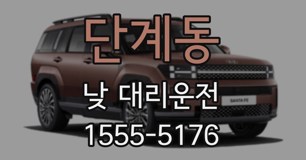 단계동 낮 대리운전