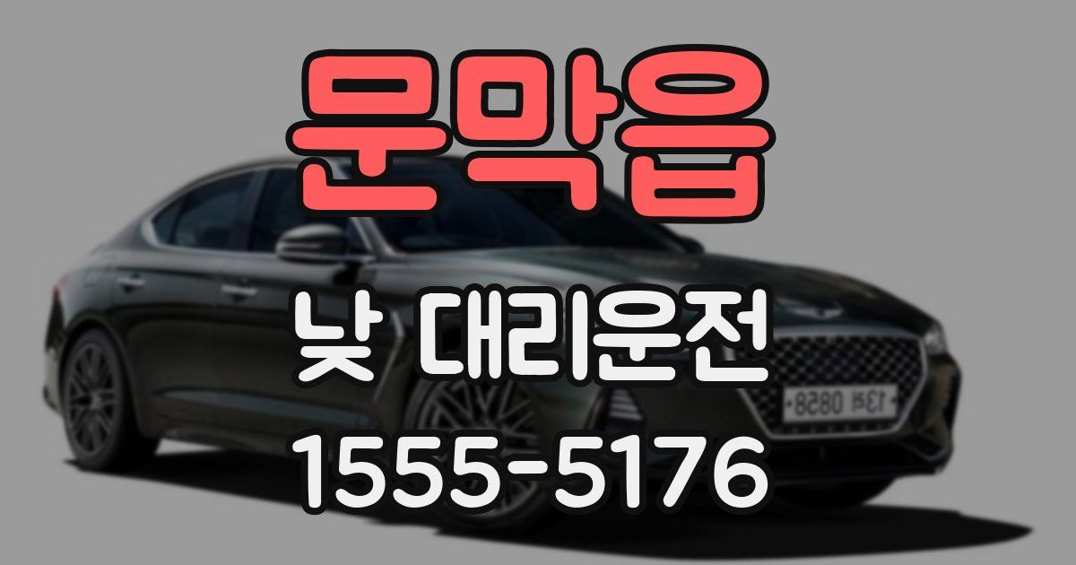 문막읍 낮 대리운전