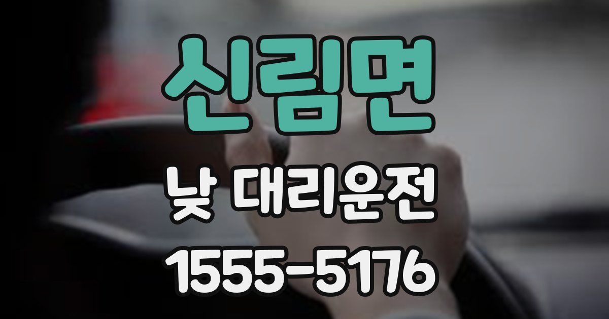 신림면 낮 대리운전