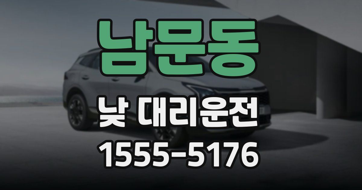 남문동 낮 대리운전