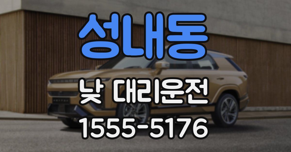 성내동 낮 대리운전