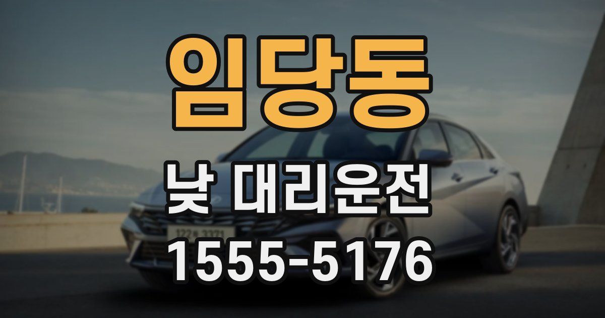 임당동 낮 대리운전