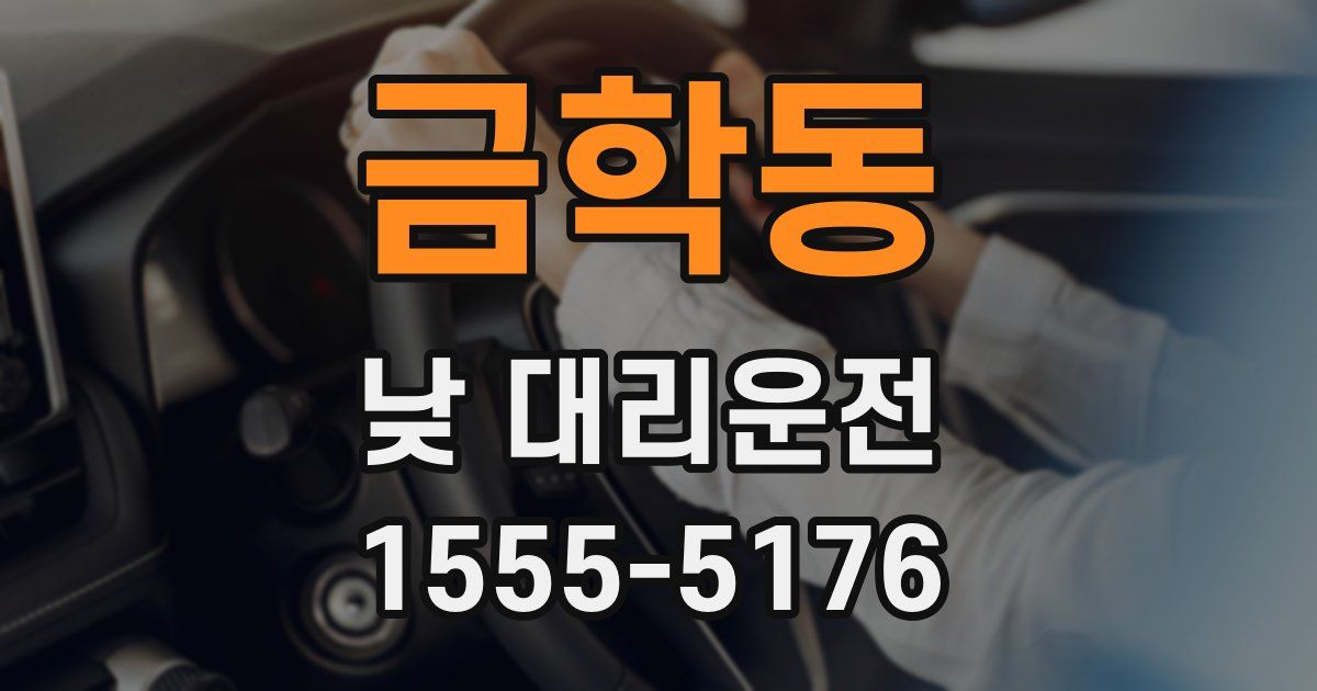 금학동 낮 대리운전
