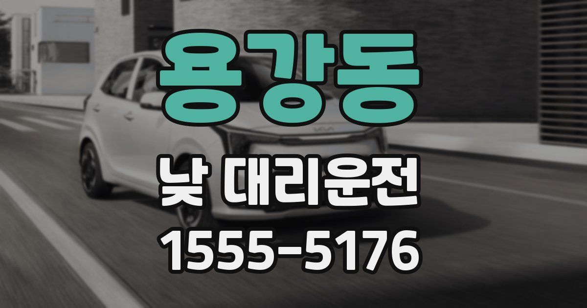 용강동 낮 대리운전