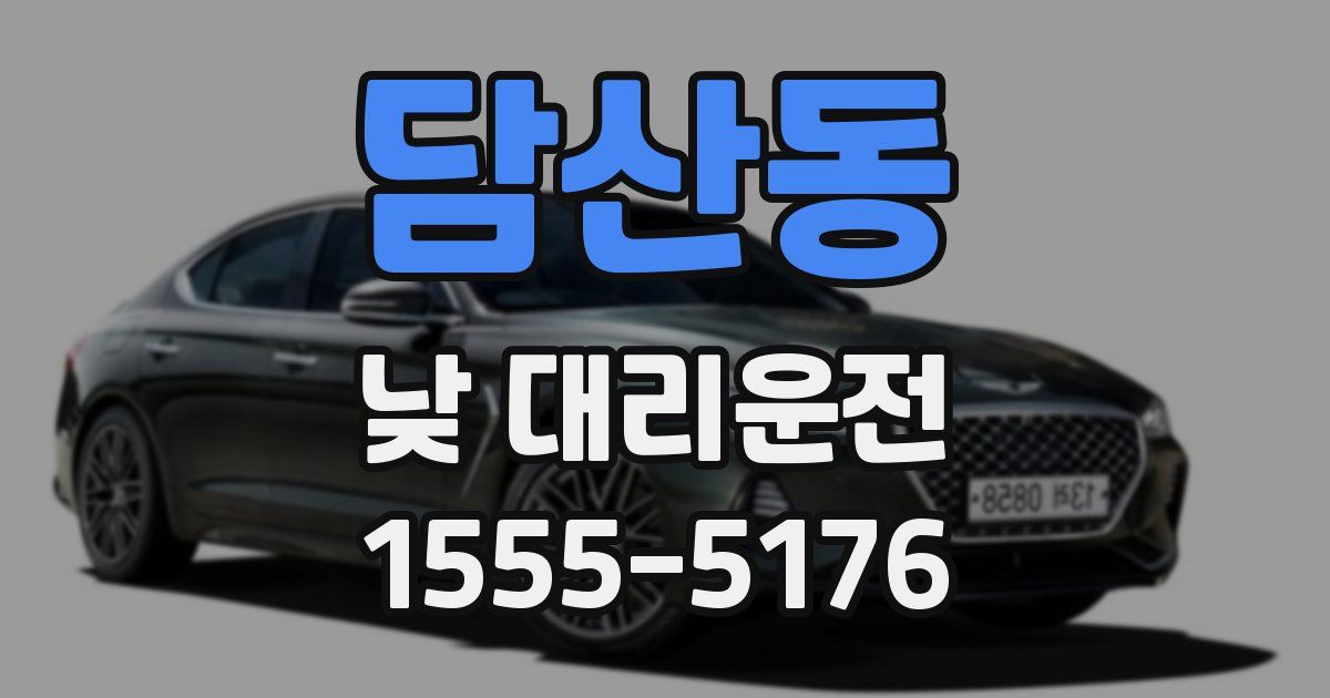 담산동 낮 대리운전