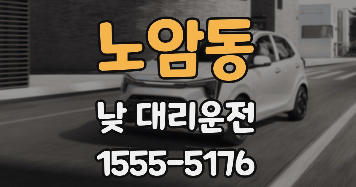 노암동 낮 대리운전