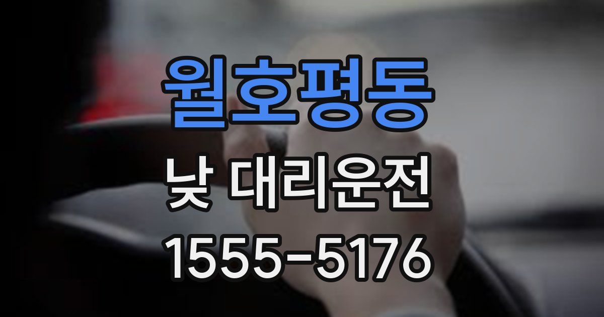 월호평동 낮 대리운전