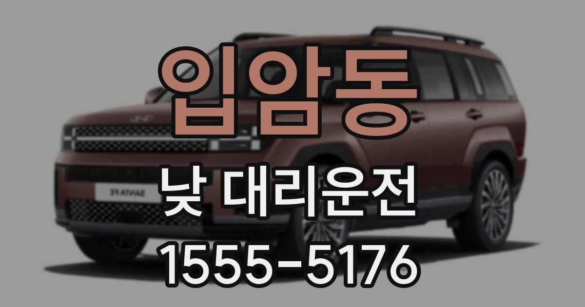 입암동 낮 대리운전
