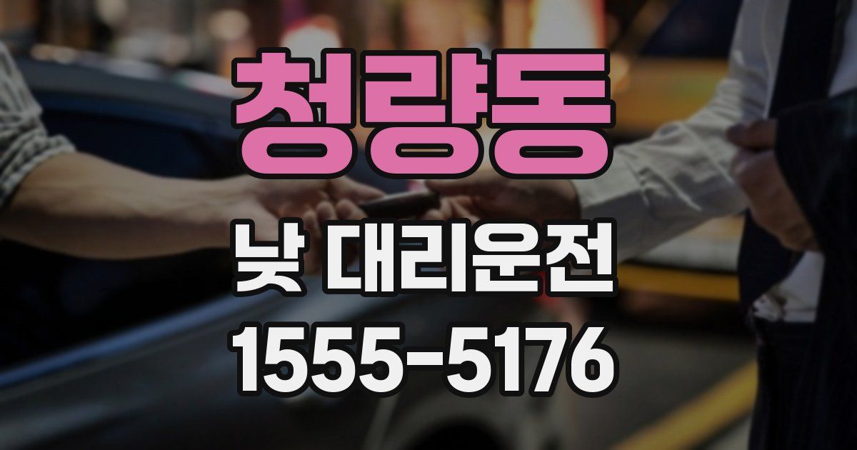 청량동 낮 대리운전