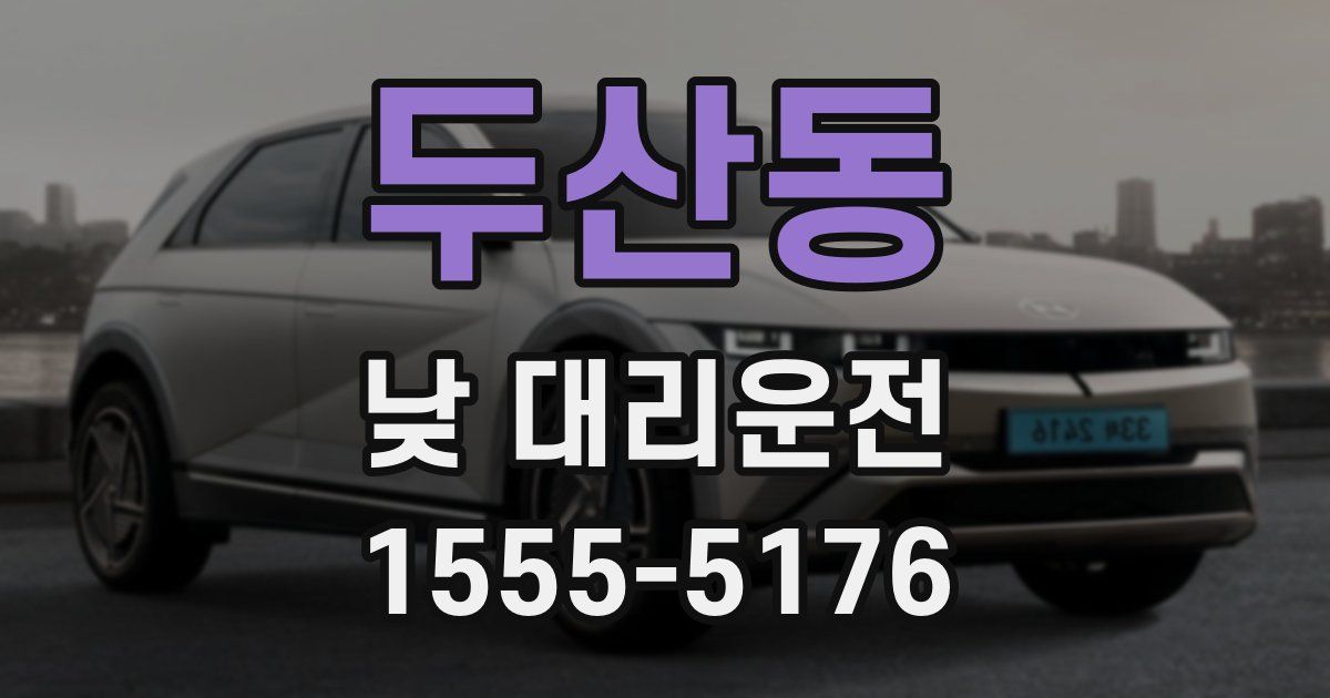 두산동 낮 대리운전