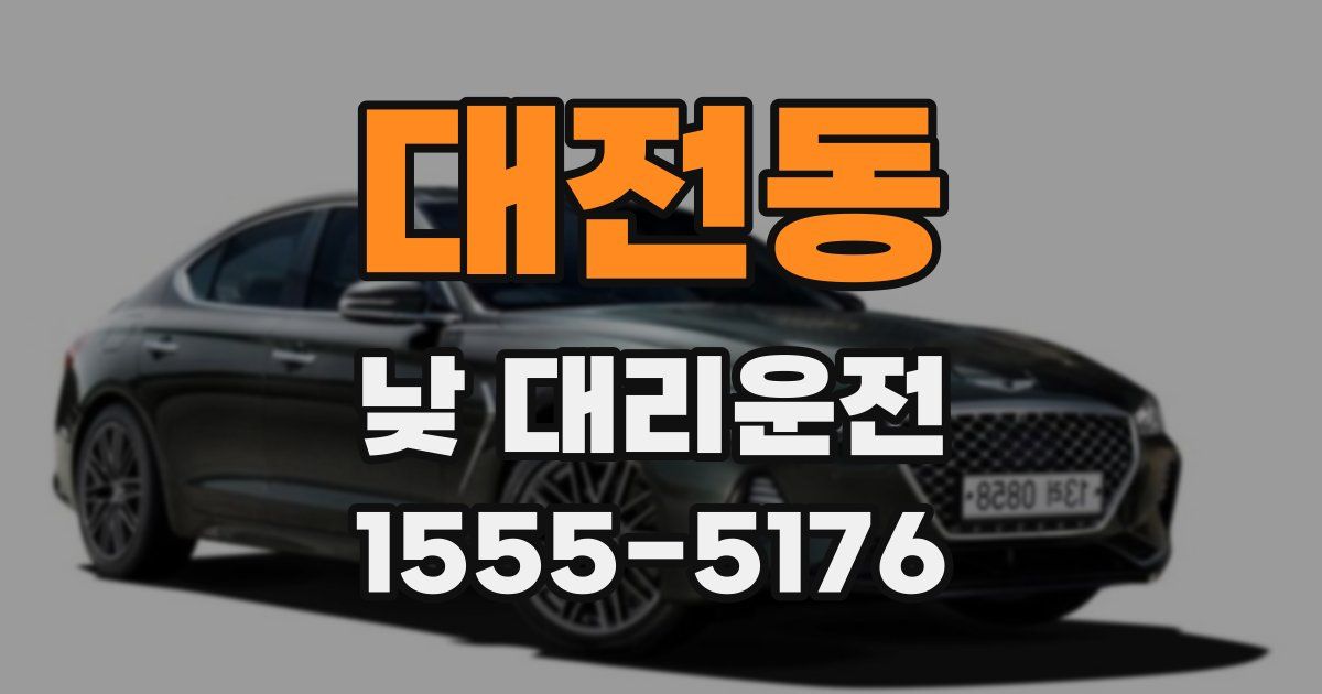 대전동 낮 대리운전