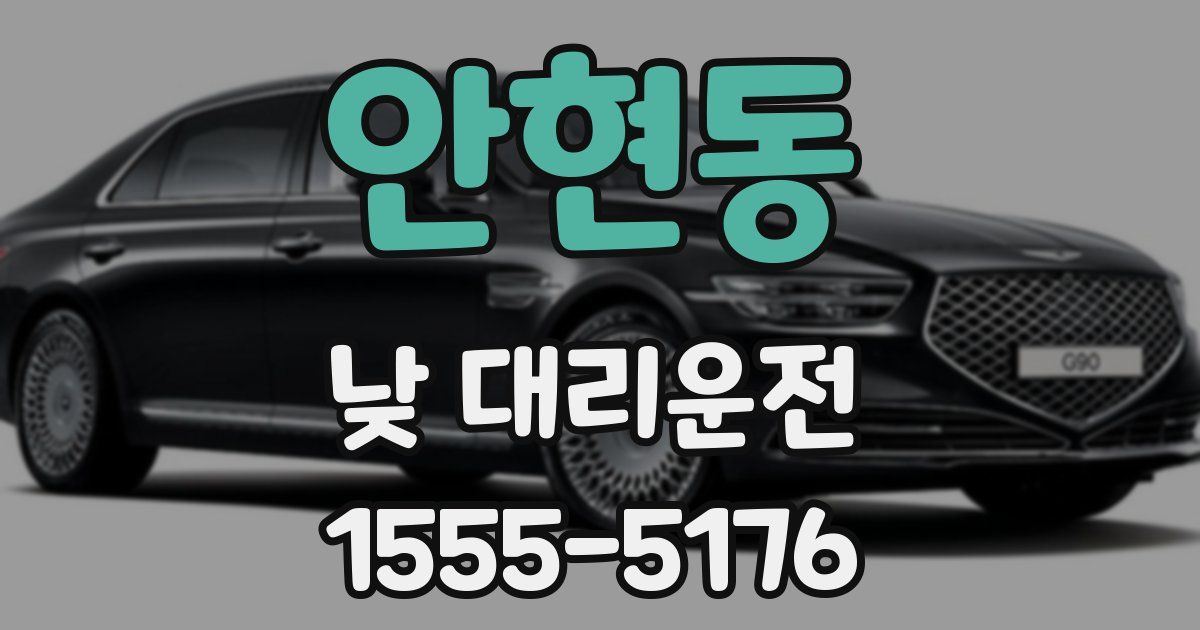 안현동 낮 대리운전