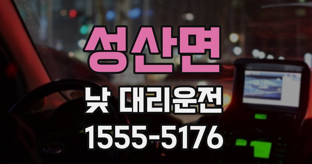 성산면 낮 대리운전