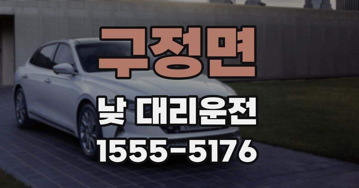 구정면 낮 대리운전
