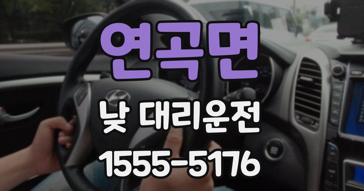 연곡면 낮 대리운전