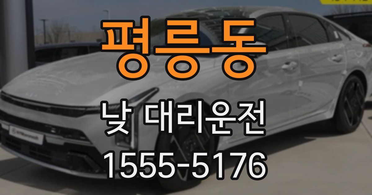 평릉동 낮 대리운전