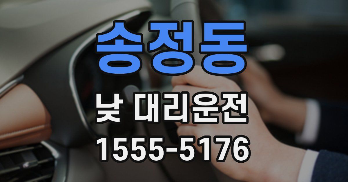 송정동 낮 대리운전