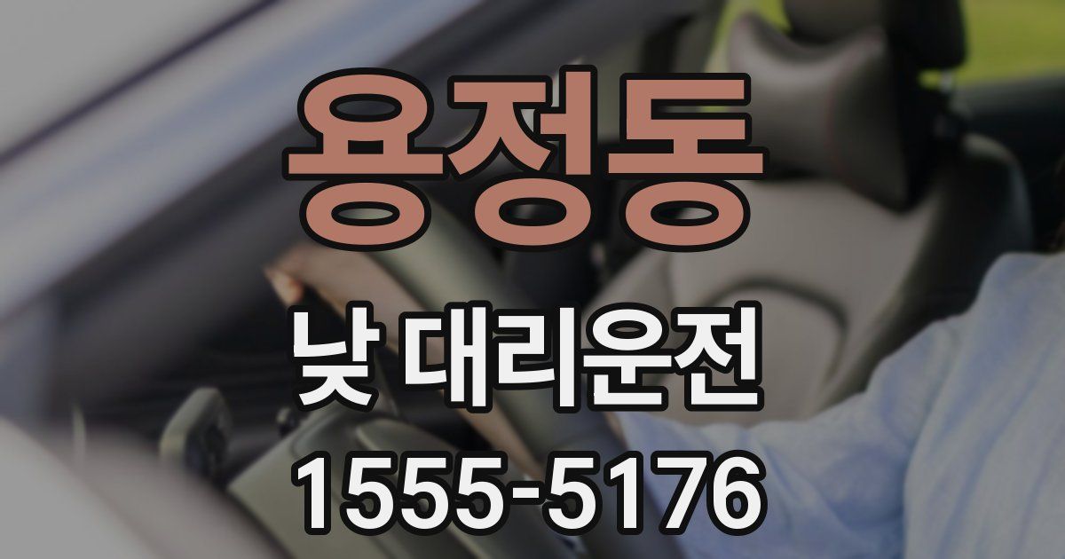 용정동 낮 대리운전