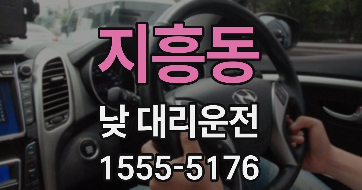 지흥동 낮 대리운전