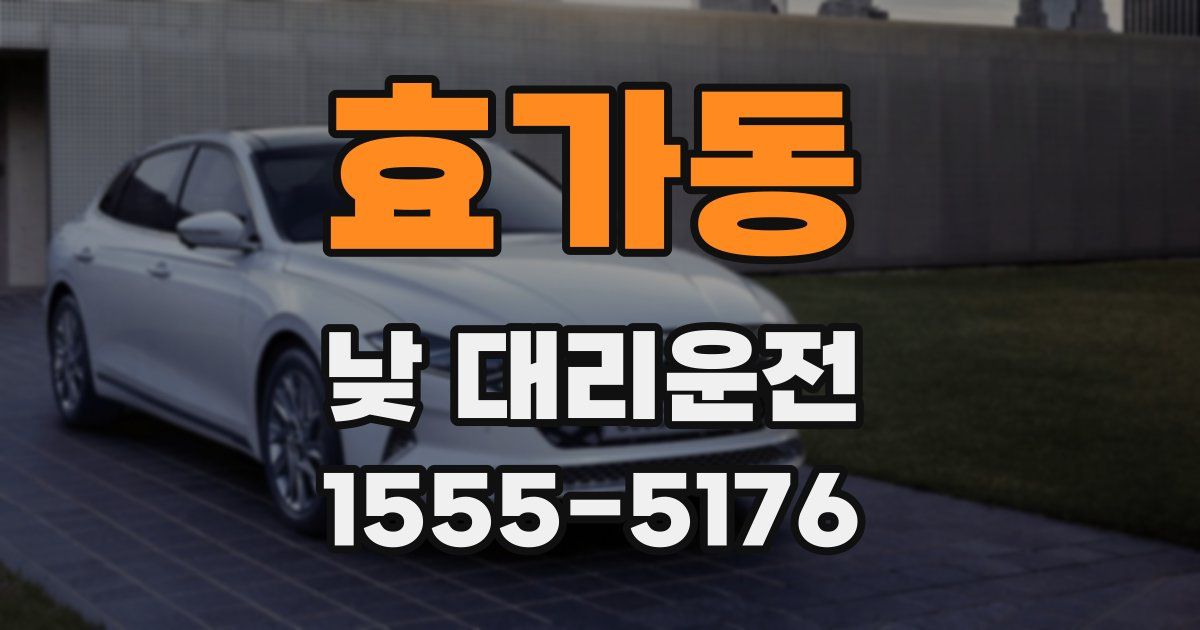 효가동 낮 대리운전