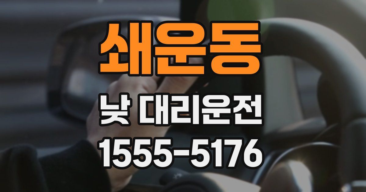 쇄운동 낮 대리운전
