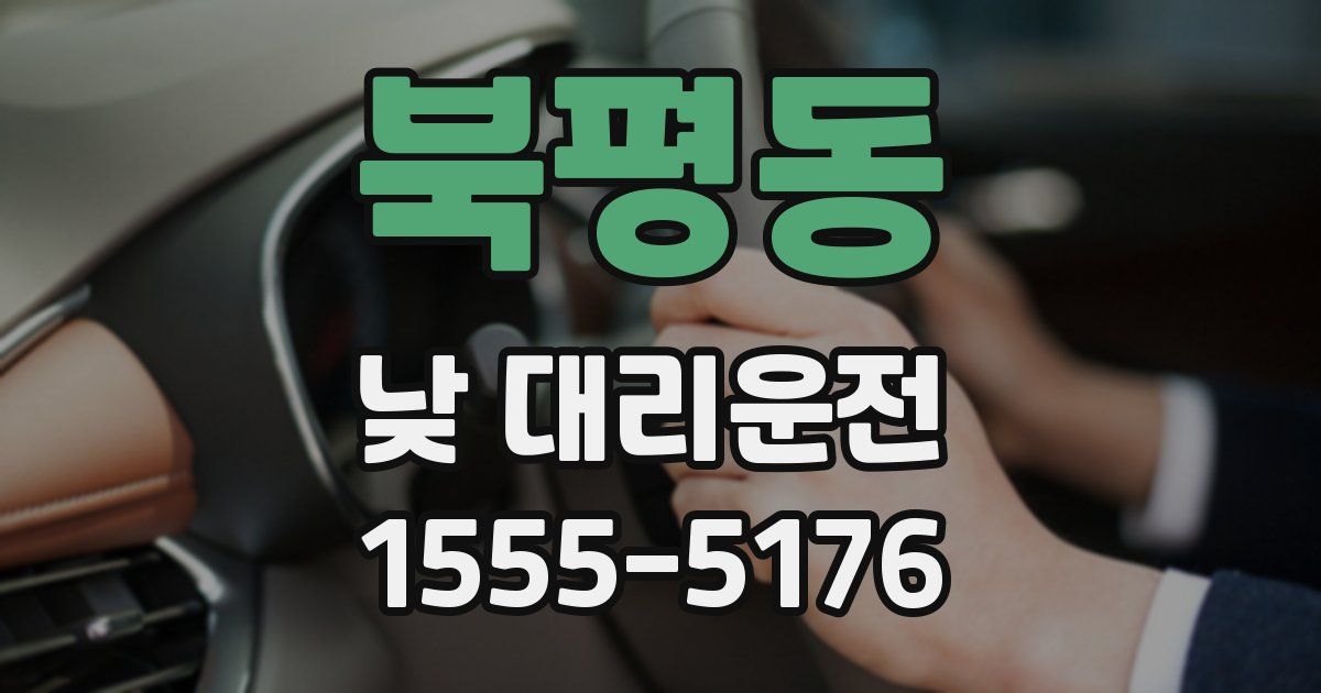 북평동 낮 대리운전