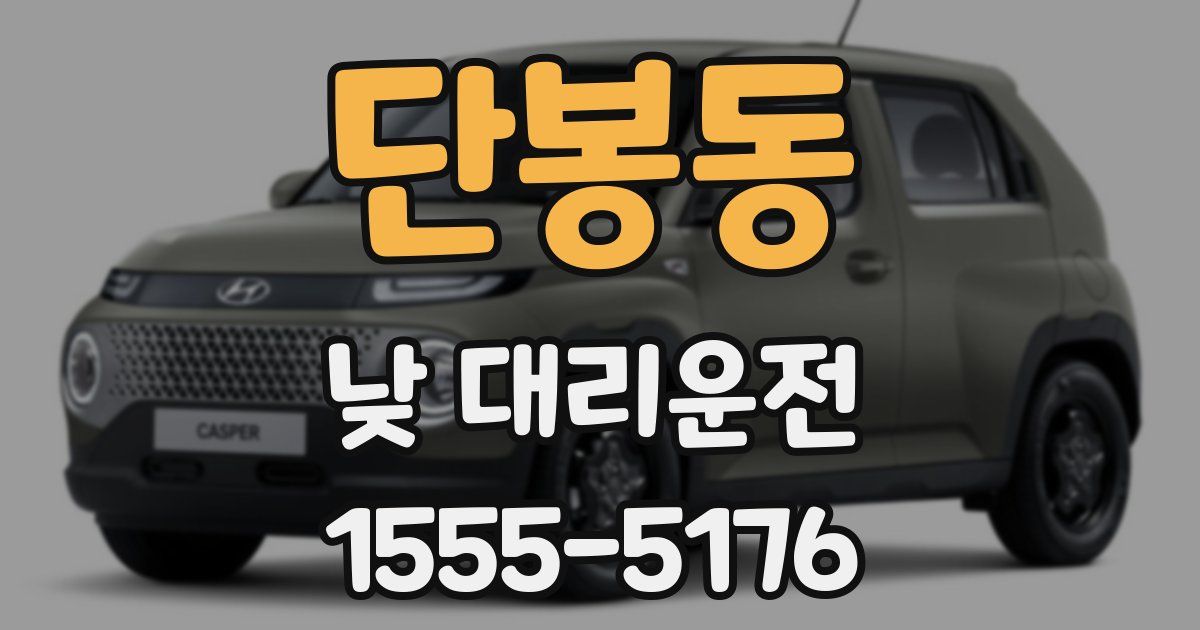 단봉동 낮 대리운전