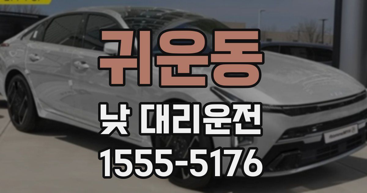 귀운동 낮 대리운전