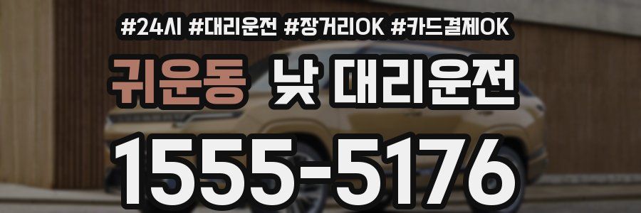 귀운동 낮 대리운전