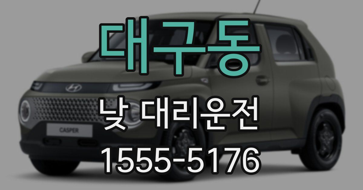 대구동 낮 대리운전