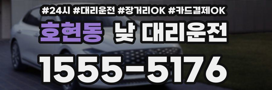 호현동 낮 대리운전