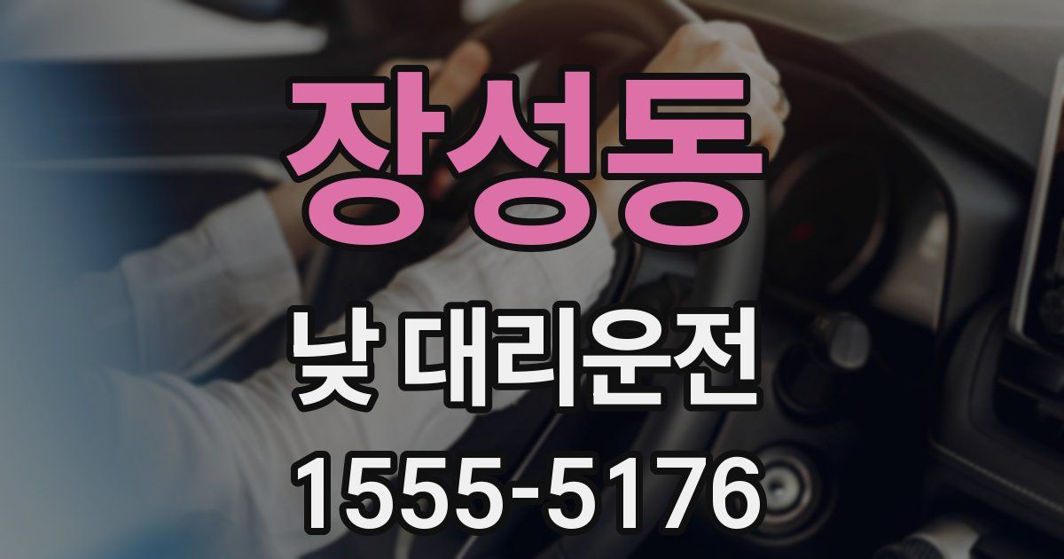장성동 낮 대리운전