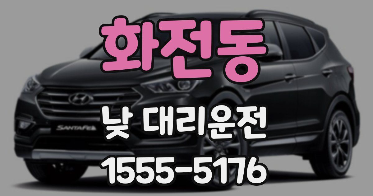 화전동 낮 대리운전
