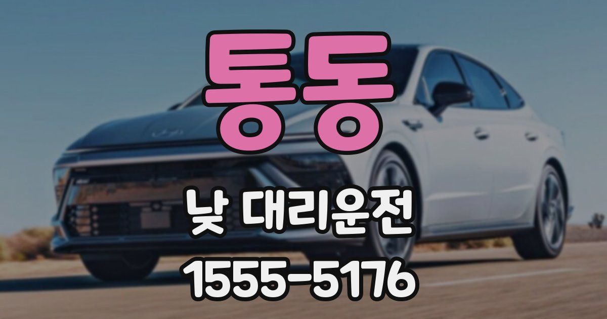 통동 낮 대리운전