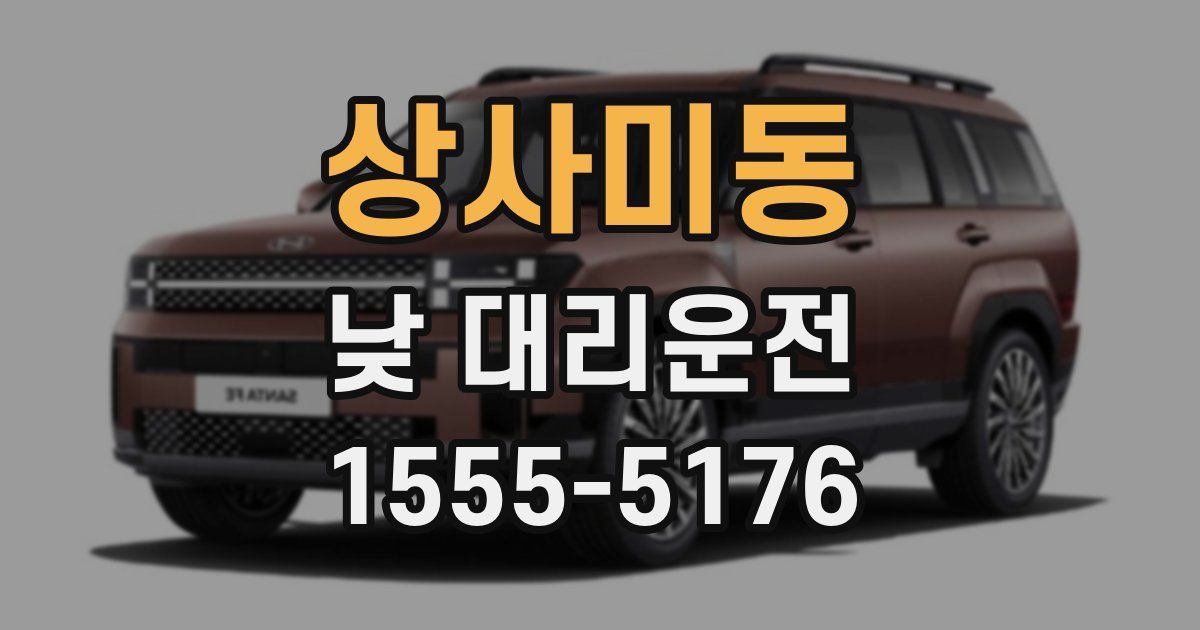 상사미동 낮 대리운전
